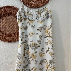 Urban Outfitters Floral Sundress in Gold and Gray